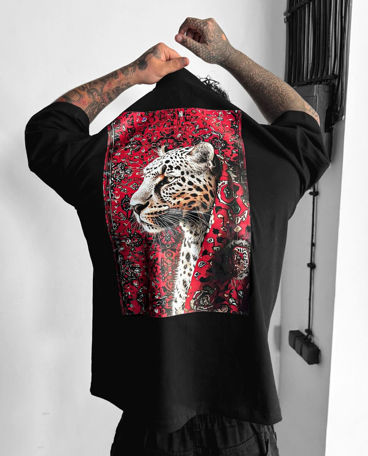 Persian Panther  Drop Shoulder Men Tee