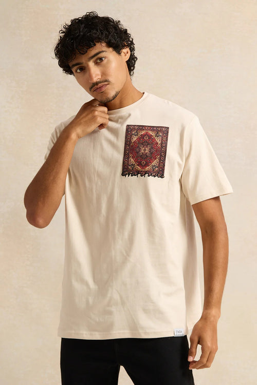 Men Beige Printed T-Shirt