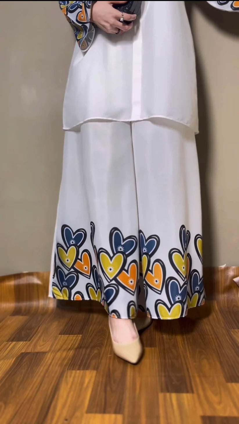 Floral Heart Embellished Co-ord Set